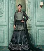 Black embroidered georgette salwar