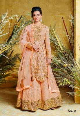 Pink embroidered silk salwar 1
