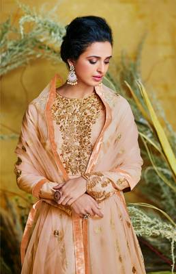 Pink embroidered silk salwar 2