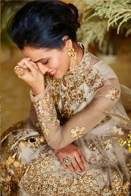 Grey embroidered silk salwar 2