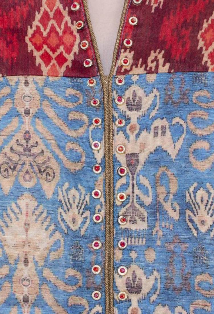 Lagi Printed Contrast Straight KurtaRK2126