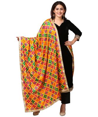 Festive Black Straight Velvet Kurti with Straight Pants and Splashing Colors Phulkari Dupatta 3