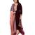 purple Purple Velvet Kurti with Floral Printed Salwar and Net Banarsi Georgette Dupatta