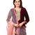 purple Purple Velvet Kurti with Floral Printed Salwar and Net Banarsi Georgette Dupatta
