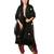 Black Gold Velvet Kurti with Floral Printed Salwar and Black Gotta Flower Organza Dupatta