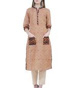Lagi Printed Contrast Straight Kurta