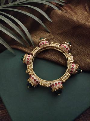 Green Pink Meenakari Bangle 1