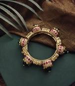 Green Pink Meenakari Bangle