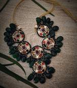 Multicoloured Gold Tone Choker Necklace