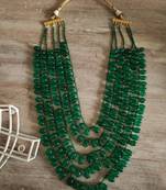 Green Beads Layered Necklace