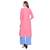 Pink Cotton Slub Jacket Style Floral Embroidery Straight Fit Kurta for Women