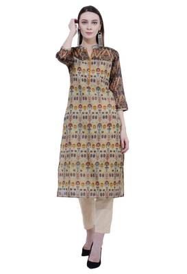 Lagi Printed Contrast Straight Kurta 1