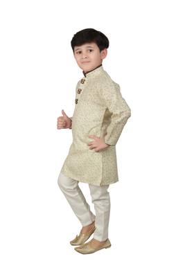 Multicolor printed cotton boys-kurta-pyjama 3