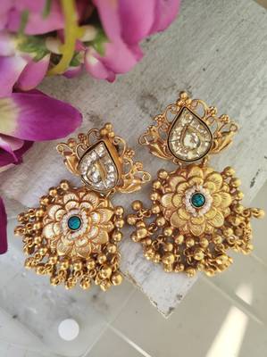 Gold Plated Temple Earrings 2