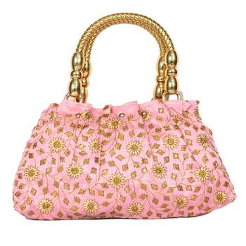Silk Purse Hand Bag With Embroidery Work Multicolour For Women And Girls 1
