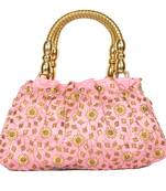 Silk Purse Hand Bag With Embroidery Work Multicolour For Women And Girls