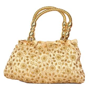 Silk Purse Hand Bag With Embroidery Work Multicolour For Women And Girls 1