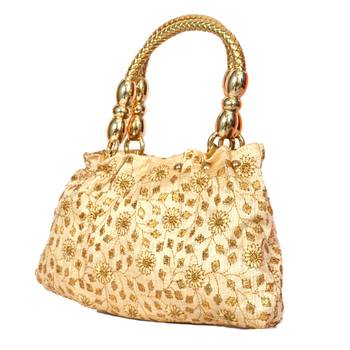 Silk Purse Hand Bag With Embroidery Work Multicolour For Women And Girls 2