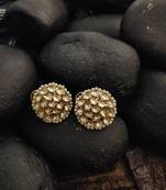 Gold Tone Kundan Inspired Studs