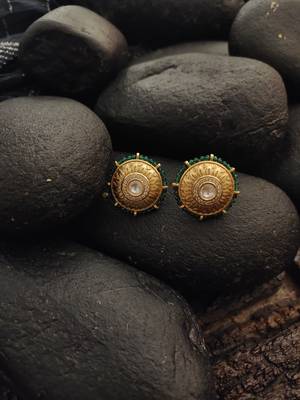 Green Gold Plated Studs 1
