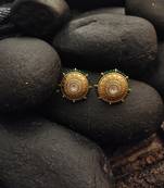 Green Gold Plated Studs