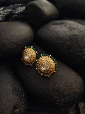Green Gold Plated Studs 2