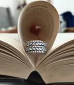 Silver Tone Victorian Faux Diamond Ring