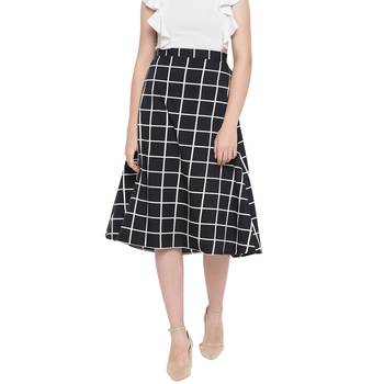 Black printed Crepe skirts 1