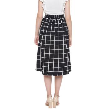 Black printed Crepe skirts 5