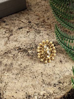 Gold Plated Polki Ring 2