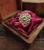 Gold Tone Kundan Inspired Ring