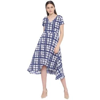 Blue Crepe dresses 2