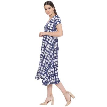 Blue Crepe dresses 3