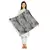 Black & White Viscose Rayon Woven Design Abstract Reversible Shawl
