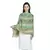 Multi Green Viscose Rayon Woven Design Floral Colorblock Shawl