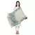 Emerald Green Viscose Rayon Woven Design Floral Botanical Reversible Shawl