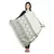 Natural & Grey Woollen Blend Woven Design Stripped Geometric Shawl