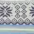 White & Blue Woollen Blend Woven Design Stripped Geometric Shawl