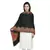 Black & Multi Woollen Blend Woven Design Floral Paisley Shawl