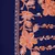 Navy & Orange Woollen Floral Geometric Embroidered Shawl