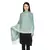 White & Blue Green Modal Woven Design Floral Paisley Reversible Shawl