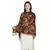 Brown & Multi Viscose Rayon Woven Design Floral Geometric Shawl