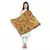 Brown & Multi Viscose Rayon Woven Design Floral Geometric Shawl