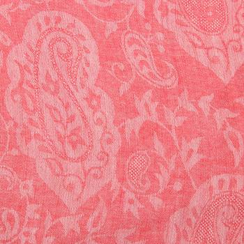 Red Woollen Woven Design Paisley Shawl 4