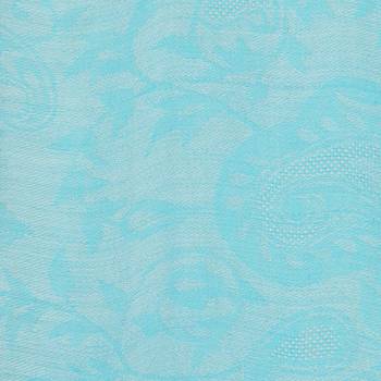 Light Blue Woollen Woven Design Paisley Shawl 4