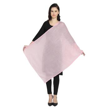 Pink Woollen Woven Design Paisley Shawl 2