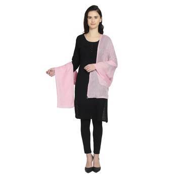 Pink Woollen Woven Design Paisley Shawl 3