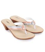 Beautiful Multi color synthetic material heels for women's