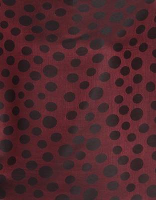 Maroon & Black Modal Woven Design Polka Dot Reversible Shawl 4