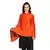 Bright Orange Modal Woven Design Paisley Shawl